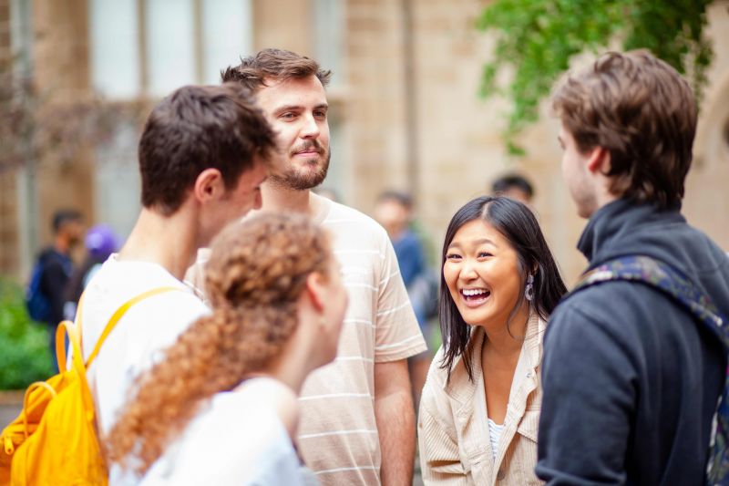 Students laughing