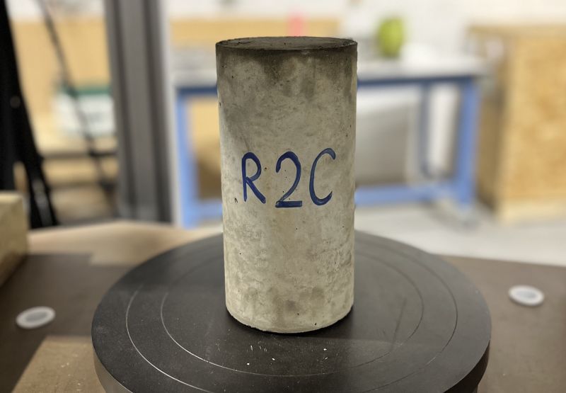 Concrete cylinder.