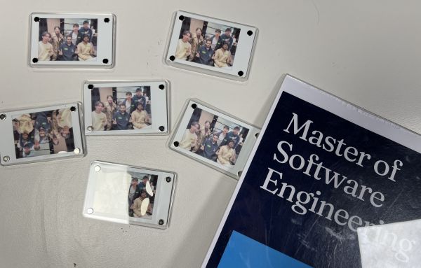 Poster and images of students