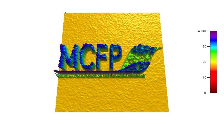 PFM lithography image of MCFP logo