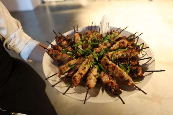 Plate of Chicken skewers