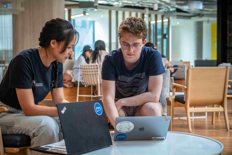 Students studying at Melbourne Connect.