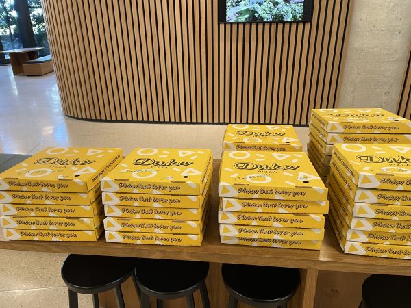 Boxes of pizza
