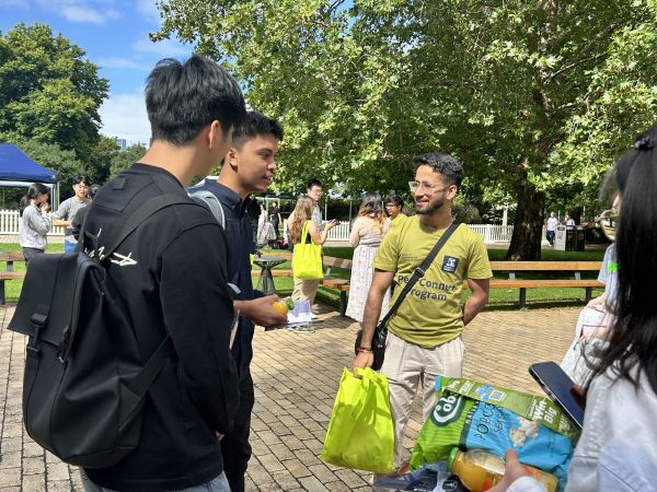 Students walking and talking 