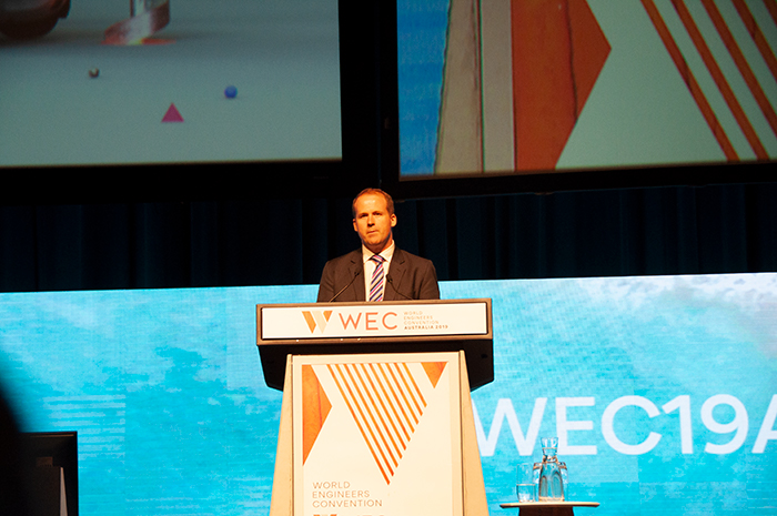 Professor Mark Cassidy speaks at WEC 2019