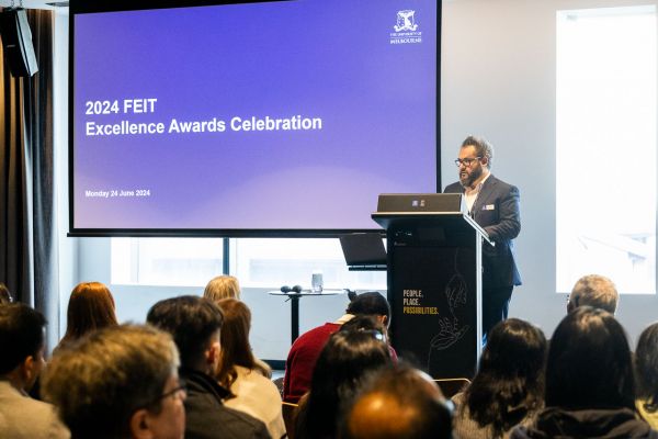 Prof Ben Rubinstein - the emcee of the 2024 FEIT Excellence Awards Celebration