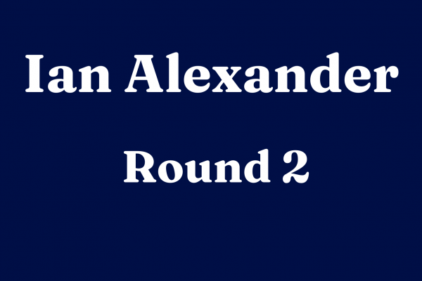 Ian Alexander Round 2 Scholarship text