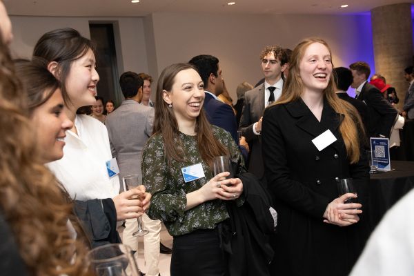 Telstra scholarship recipients at a scholarship celebration event