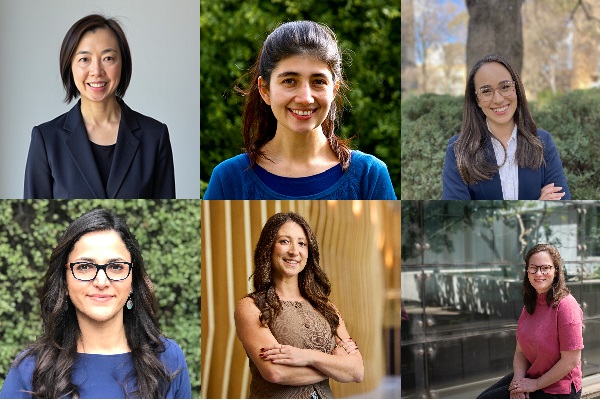 Headshots of six university academics