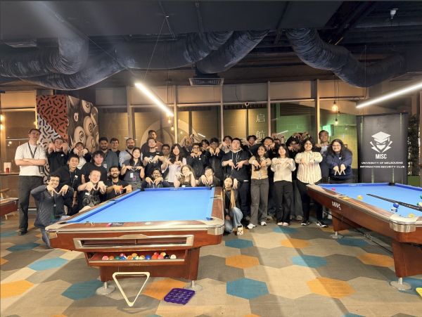 Students playing pool